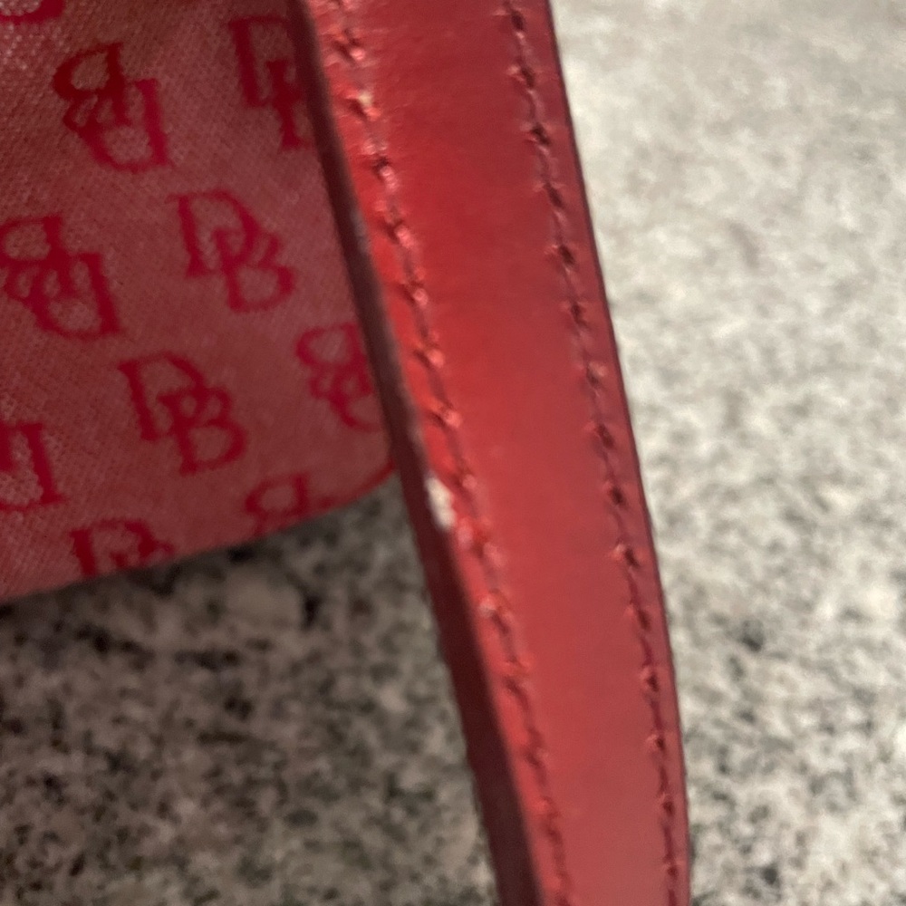 Dooney & Bourke Red Satchel with DB Monogram - Picture 12 of 12